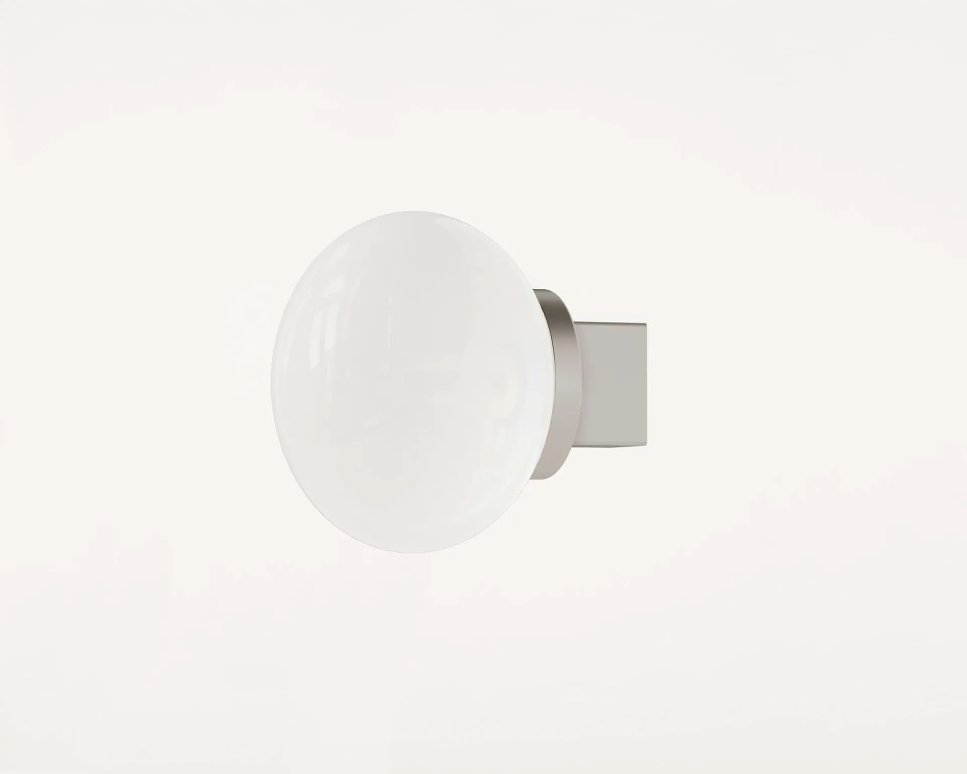 Ovoid Sconce plafond, Rostfritt stål, opalglas FRAMA