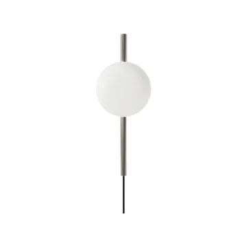 Ovoid Single vägglampa - Rostfritt stål-opalglas - FRAMA