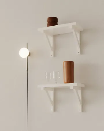 Ovoid Single vägglampa - Rostfritt stål-opalglas - FRAMA