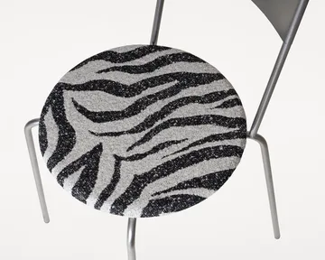 Petit Rond stol - Rostfritt stål-tyg Zebra - FRAMA