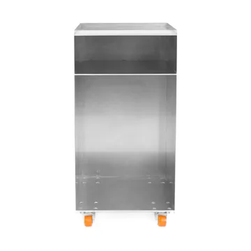 Rivet Cart avlastningsbord med hjul - Aluminium, 32,8x33,8x65 cm - FRAMA