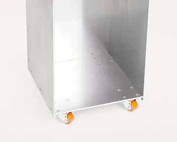 Rivet Cart avlastningsbord med hjul - Aluminium, 32,8x33,8x65 cm - FRAMA