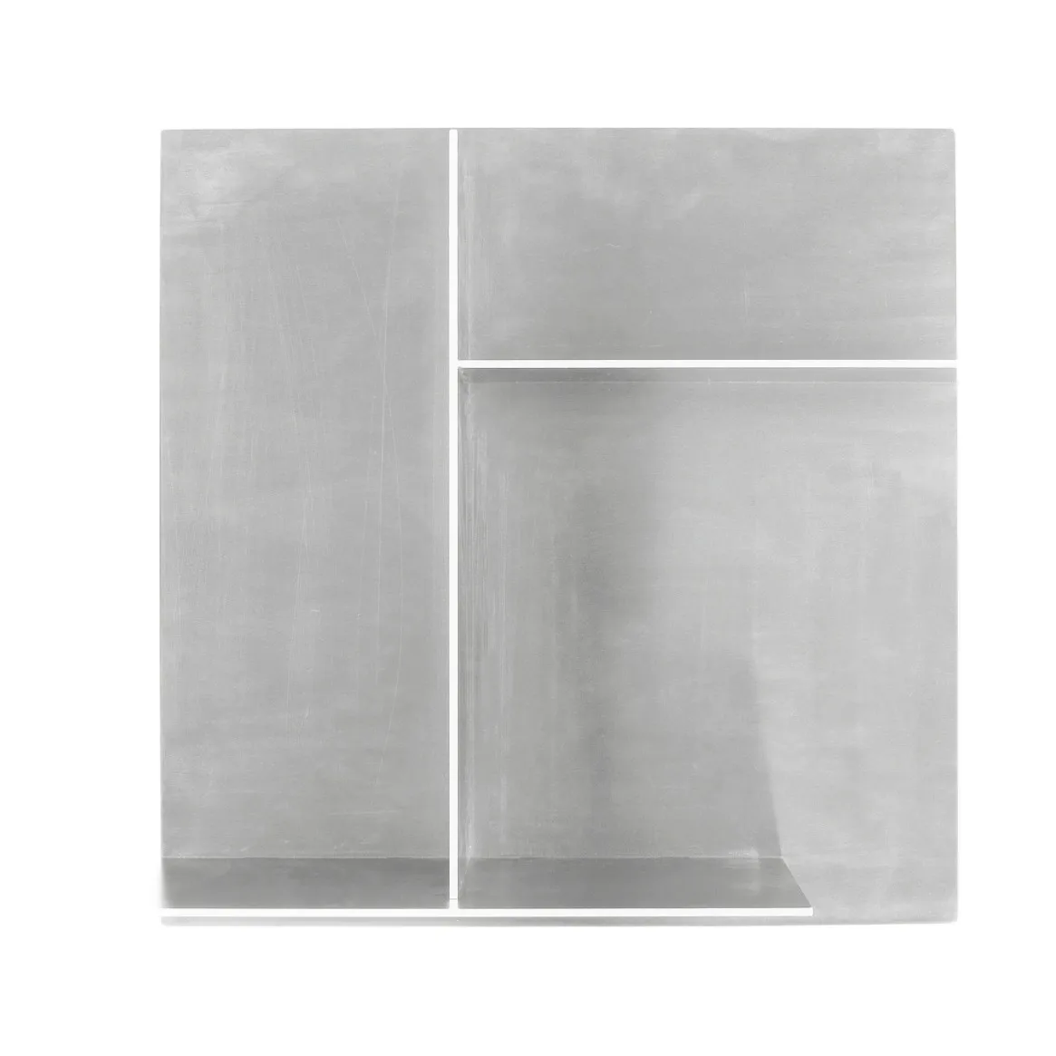 Rivet Typecase vägghylla, Aluminium, 44,6x44,6x16,1 cm FRAMA