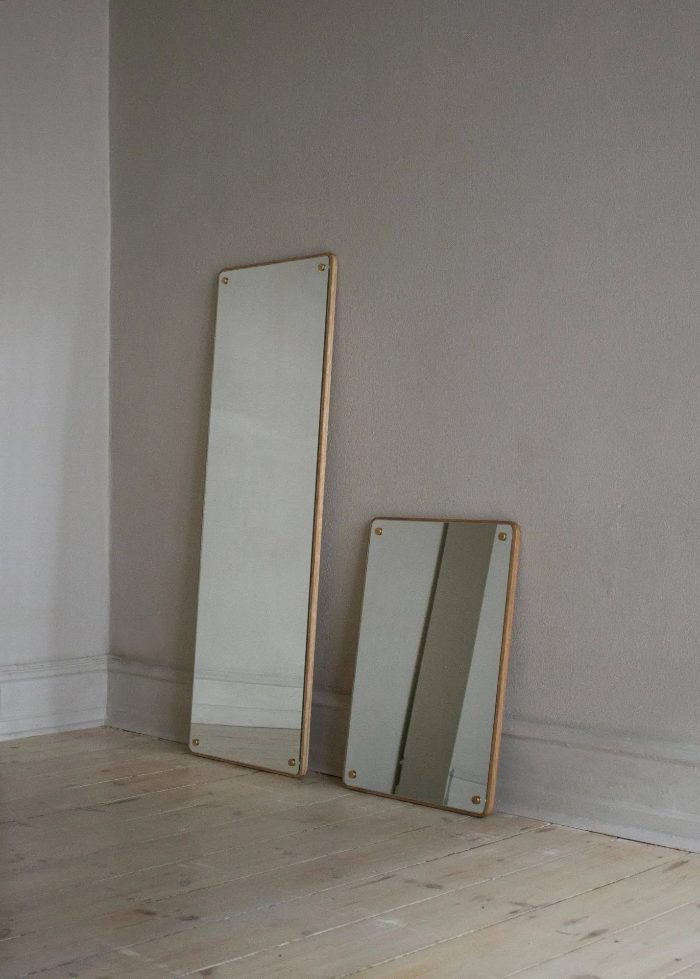 RM-1 Rectangular spegel, Ek, large, 118x40 cm FRAMA