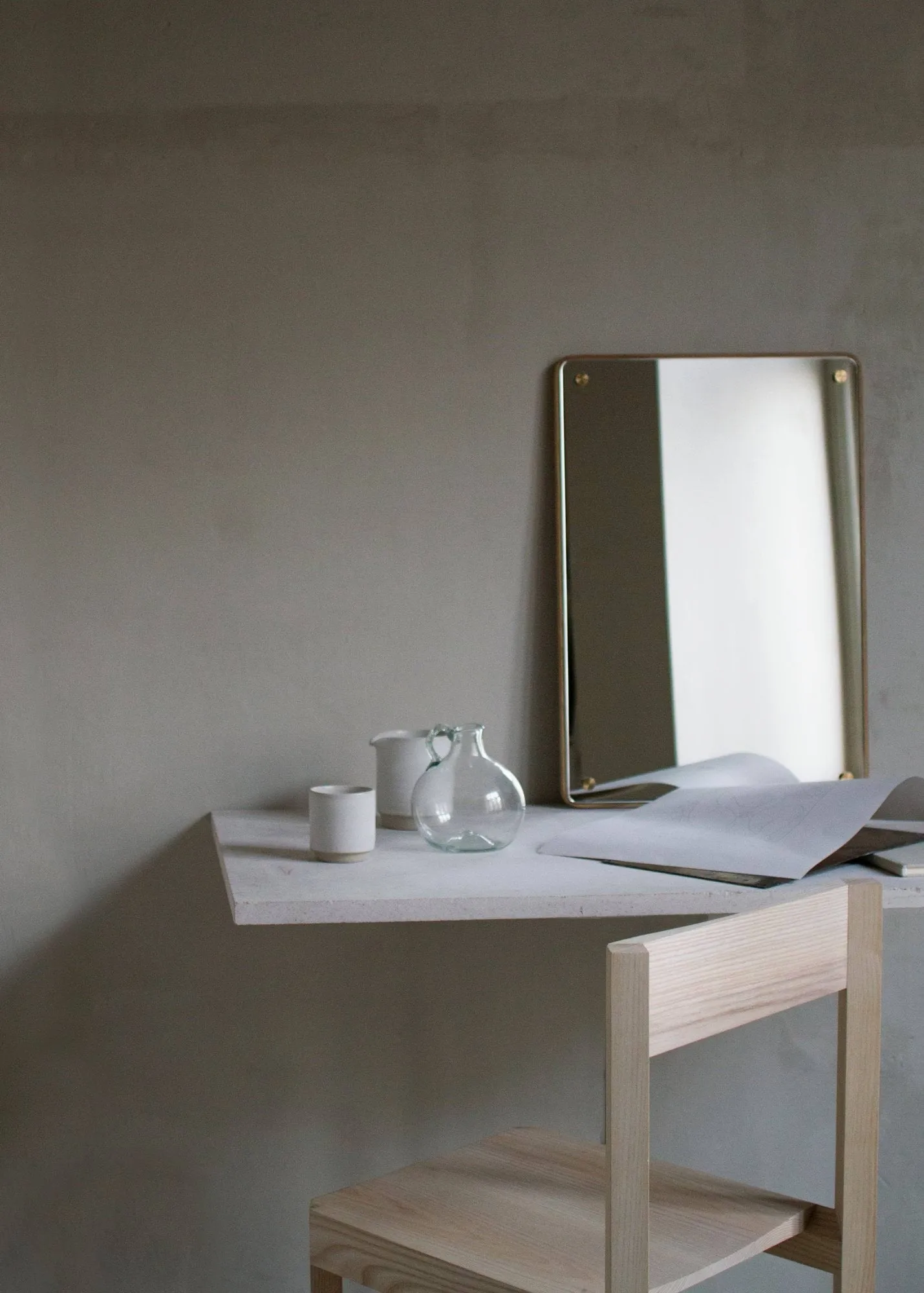 RM-1 Rectangular spegel, Ek, small, 58x40 cm FRAMA