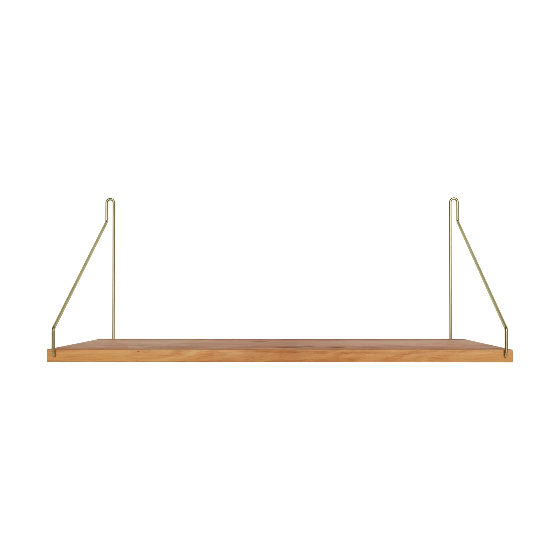 Single Shelf vägghylla, Ek-mässing, 60x27 cm FRAMA