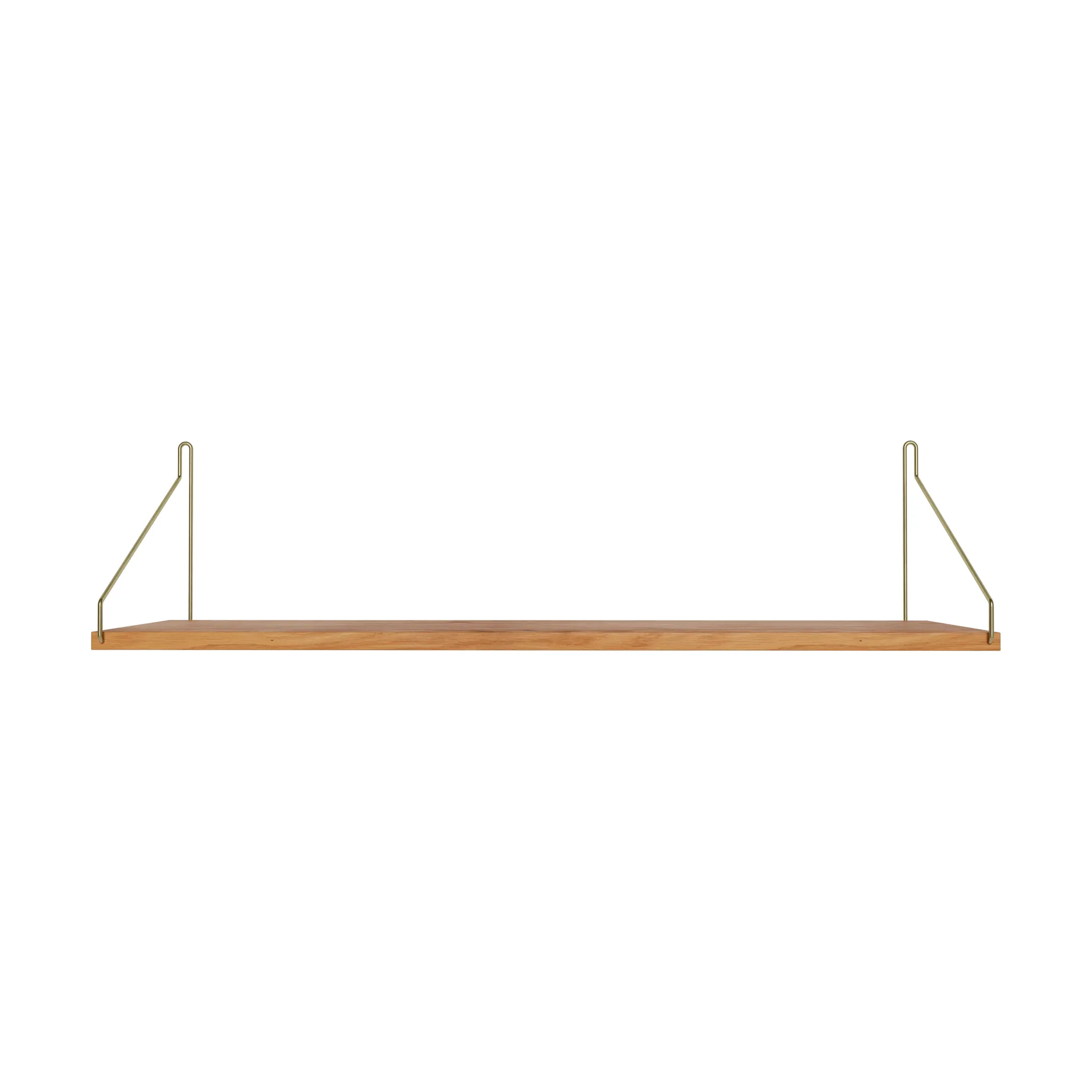 Single Shelf vägghylla, Ek-mässing, 80x20 cm FRAMA