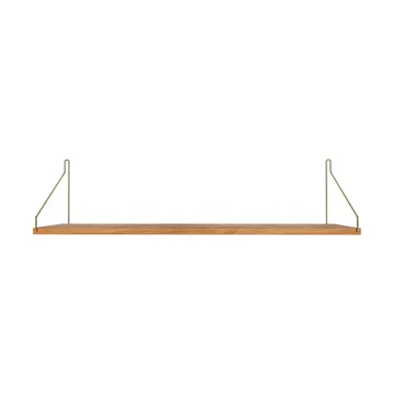 Single Shelf vägghylla - Ek-mässing, 80x20 cm - FRAMA