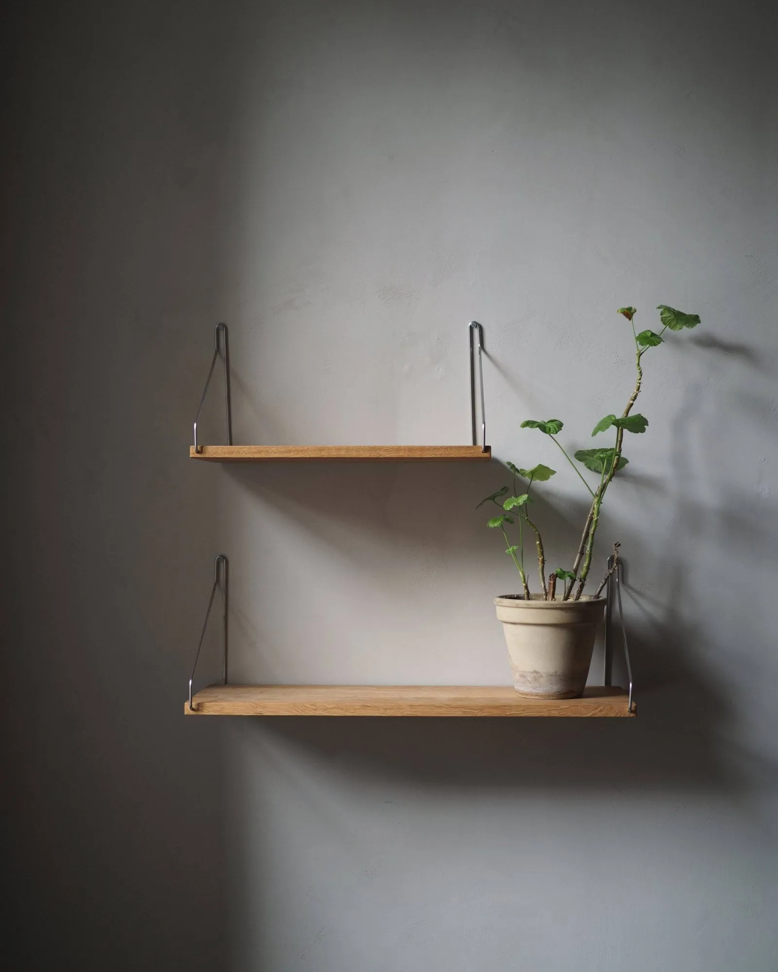 Single Shelf vägghylla, Ek-rostfritt stål, 40x20 cm FRAMA