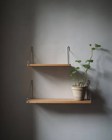 Single Shelf vägghylla - Ek-rostfritt stål, 60x20 cm - FRAMA