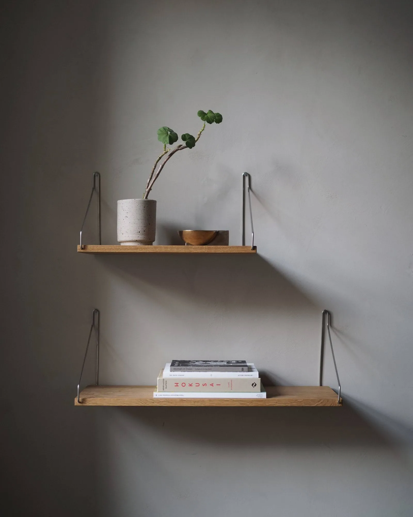 Single Shelf vägghylla, Ek-rostfritt stål, 60x20 cm FRAMA