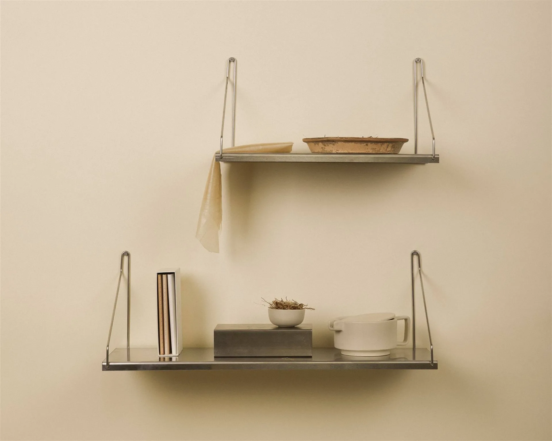 Single Shelf vägghylla, Rostfritt stål, 80x27 cm FRAMA