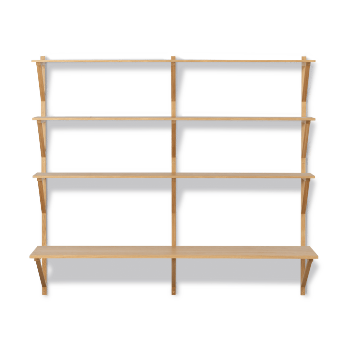 BM29 hylla med skrivbord 149x134 cm, Oak lacquer Fredericia Furniture