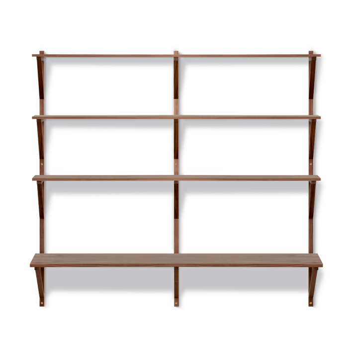 BM29 hylla med skrivbord 149x134 cm, Walnut lacquer Fredericia Furniture