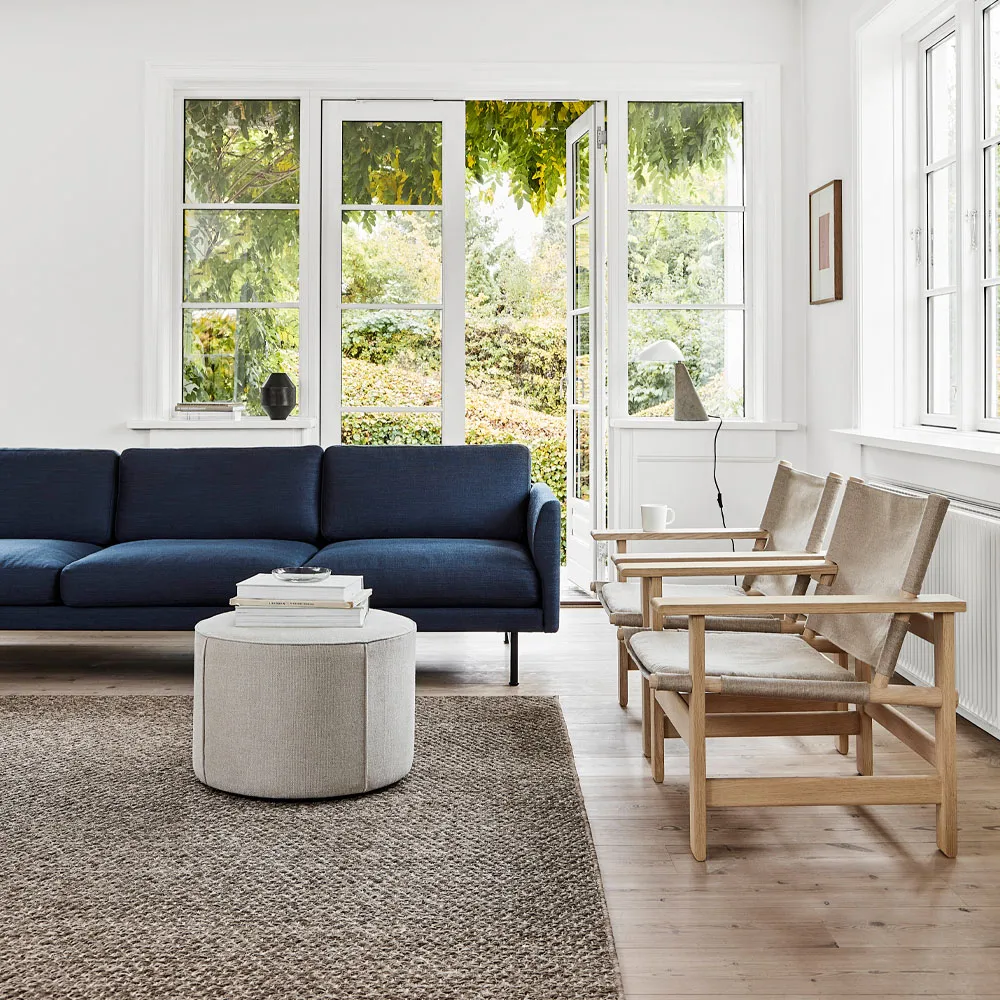 Calmo 5623 soffa, Sunniva 717-svart stål Fredericia Furniture