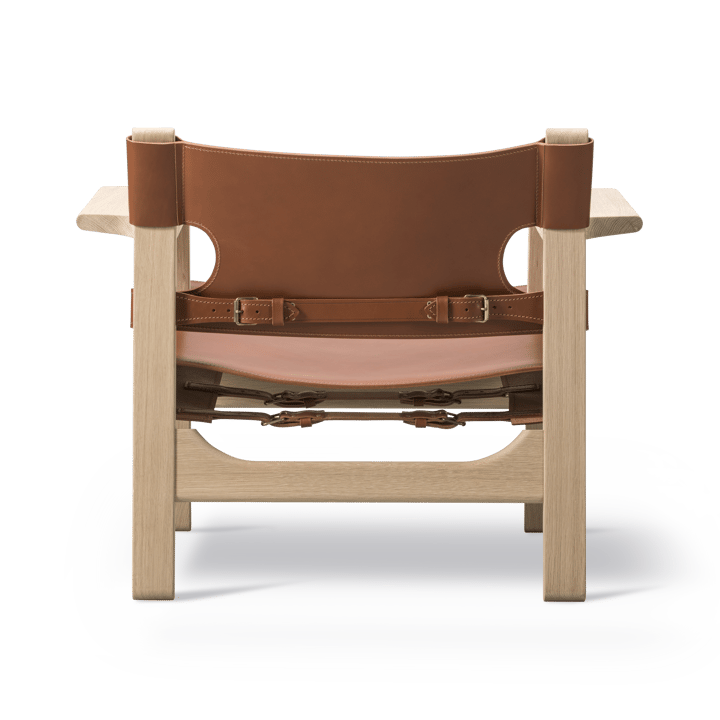 Den spanske stol fåtölj, läder cognac, ek ljus olja Fredericia Furniture