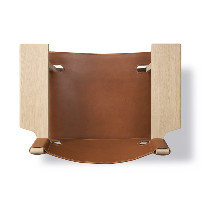 Den spanske stol fåtölj, läder cognac, ek ljus olja Fredericia Furniture