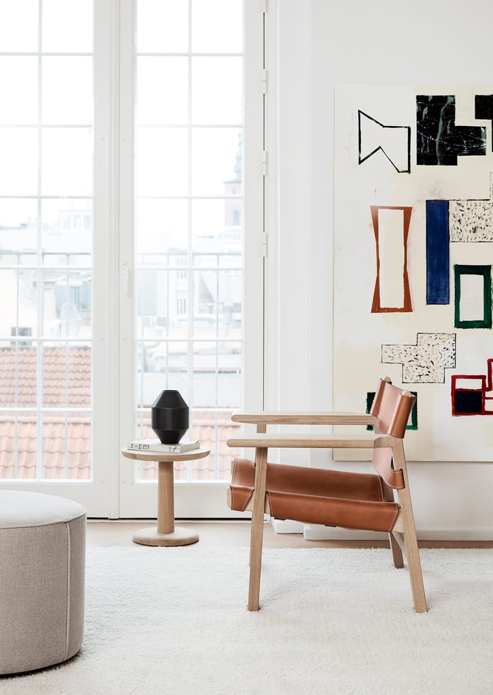Den spanske stol fåtölj, läder cognac, ek ljus olja Fredericia Furniture