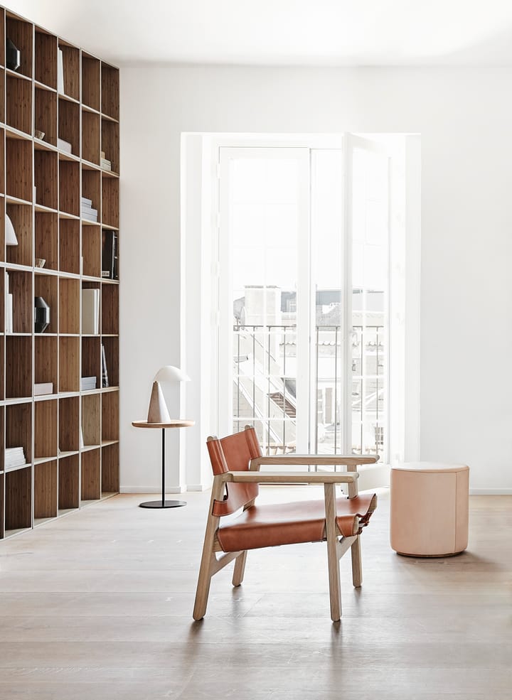 Den spanske stol fåtölj, läder cognac, ek ljus olja Fredericia Furniture