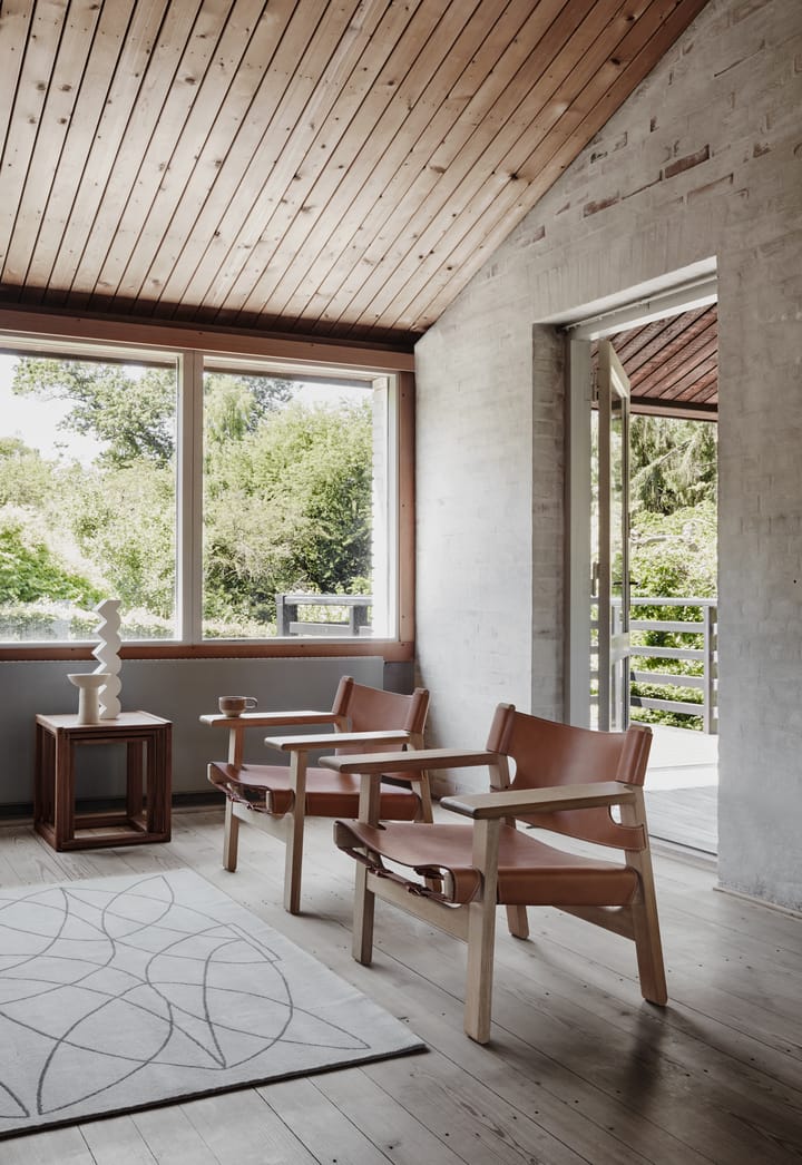 Den spanske stol fåtölj, läder cognac, ek ljus olja Fredericia Furniture