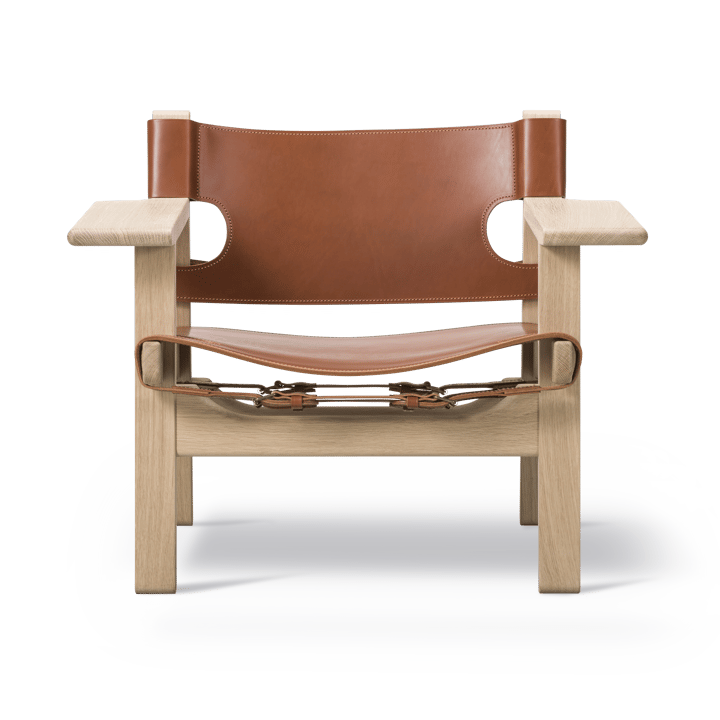 Den spanske stol fåtölj - Läder cognac-ljus oljad ek - Fredericia Furniture