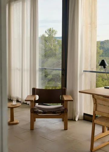 Den spanske stol fåtölj - Läder mörkbrun-oljad ek - Fredericia Furniture