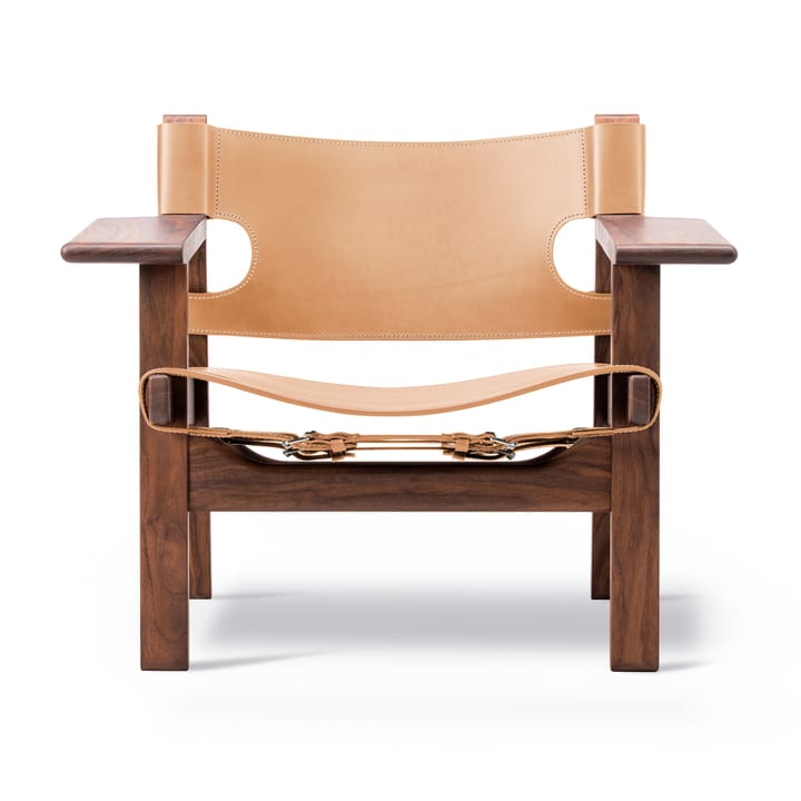Den spanske stol fåtölj - Läder natur, oljad valnöt - Fredericia Furniture