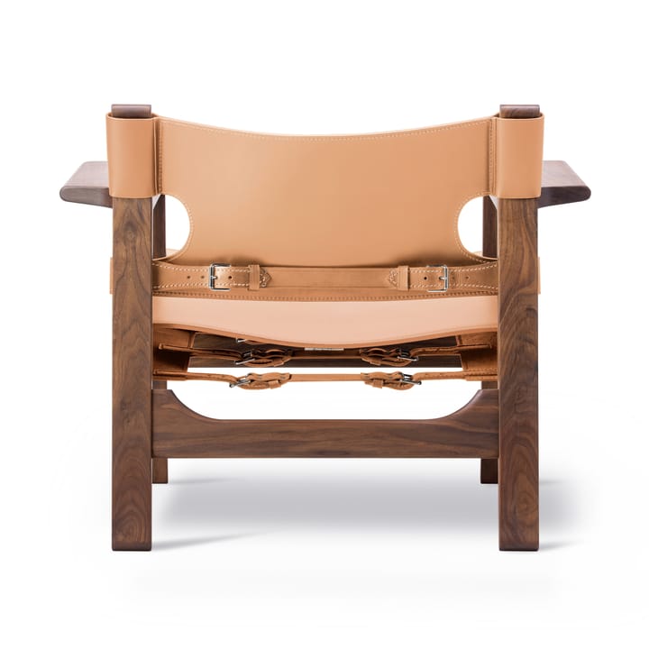 Den spanske stol fåtölj, Läder natur, oljad valnöt Fredericia Furniture