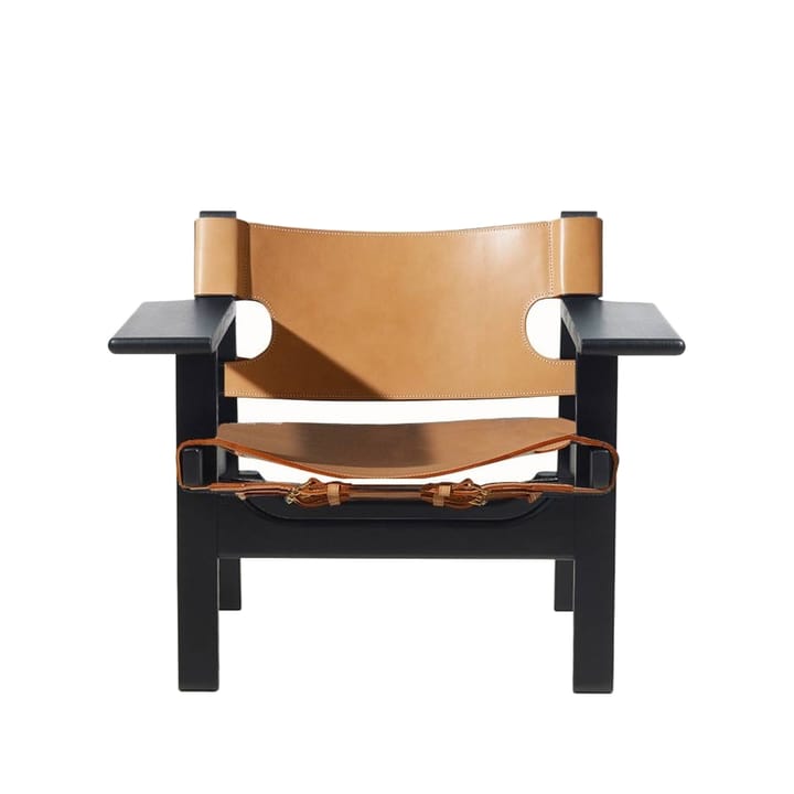 Den spanske stol fåtölj - läder natur, svartlack - Fredericia Furniture