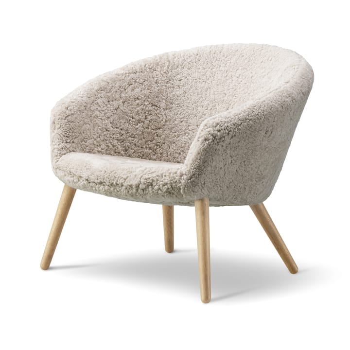 Ditzel loungefåtölj fårskinn, Moonlight-oak Fredericia Furniture