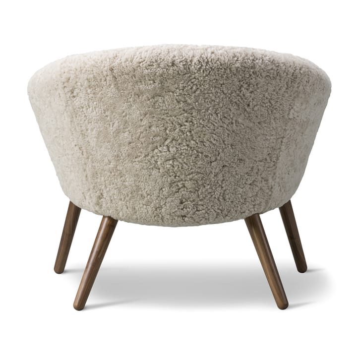 Ditzel loungefåtölj fårskinn, Moonlight-walnut Fredericia Furniture