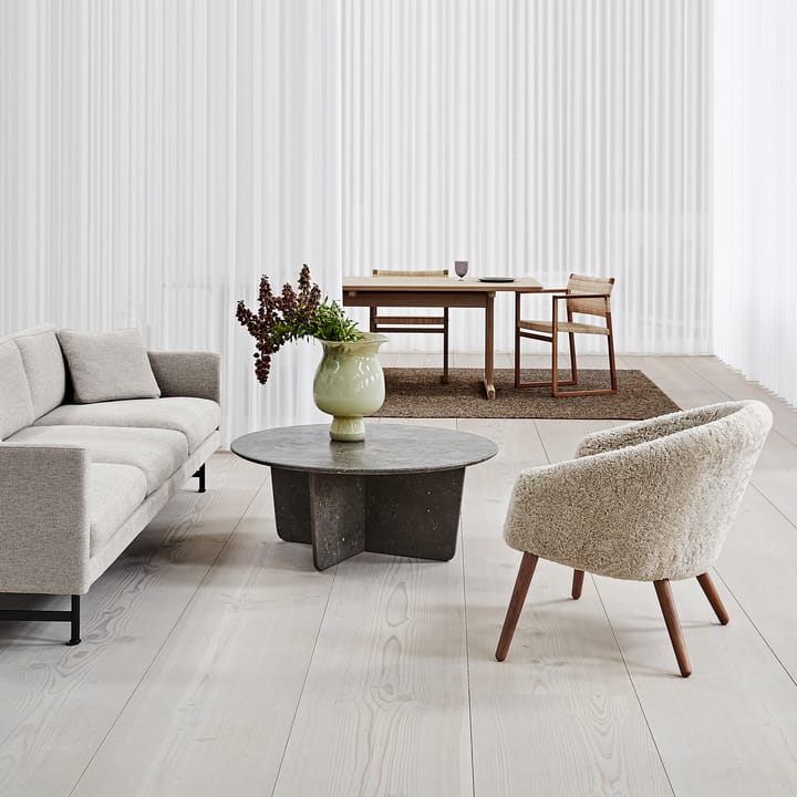 Ditzel loungefåtölj fårskinn - Moonlight-walnut - Fredericia Furniture