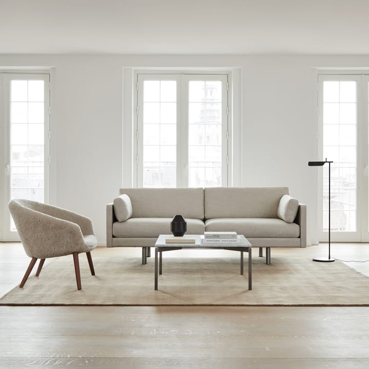 Ditzel loungefåtölj fårskinn, Moonlight-walnut Fredericia Furniture