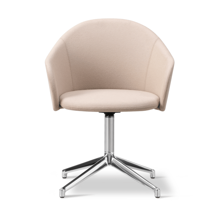 Gomo Armchair fåtölj swivel base 4-star - Blazer CUZ47 Fairfield-polerad aluminium - Fredericia Furniture
