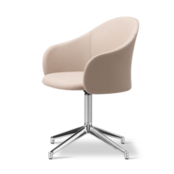 Gomo Armchair fåtölj swivel base 4-star - Blazer CUZ47 Fairfield-polerad aluminium - Fredericia Furniture