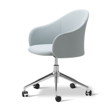 Gomo Armchair fåtölj swivel base 5-star - Mylla 811-polerad aluminium - Fredericia Furniture