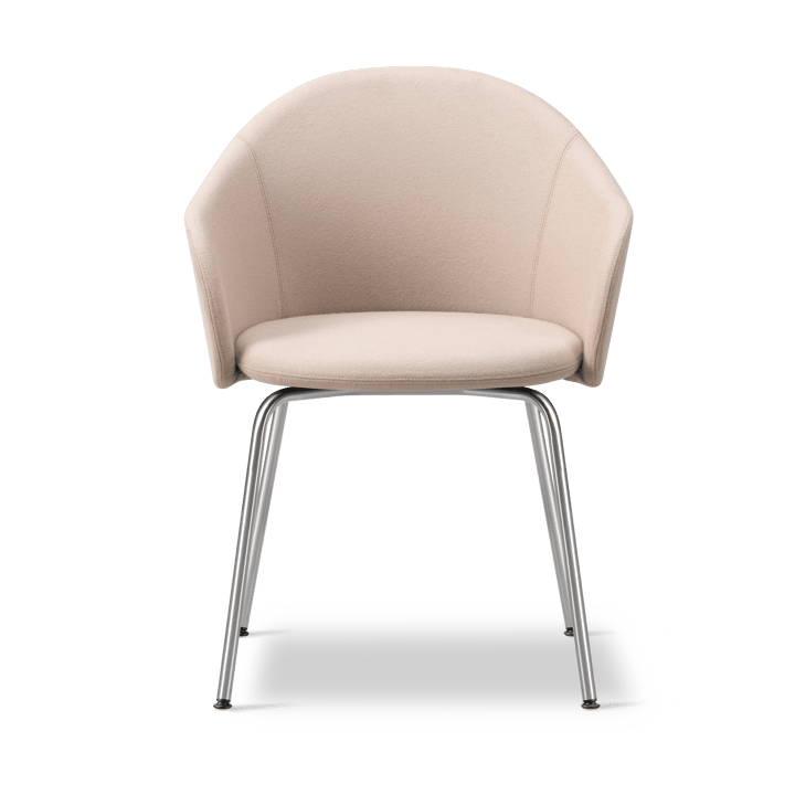 Gomo Armchair fåtölj tube base - Blazer CUZ47 Fairfield-rostfritt stål - Fredericia Furniture