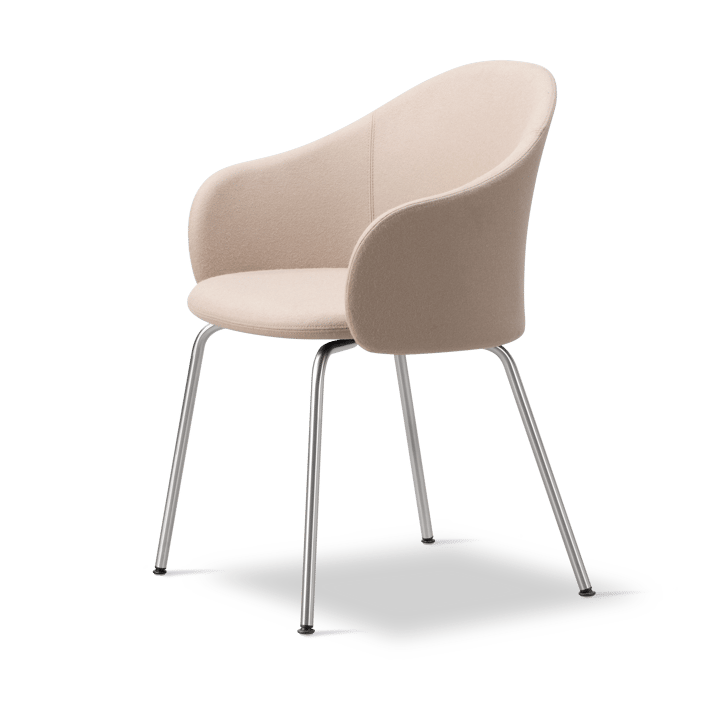 Gomo Armchair fåtölj tube base, Blazer CUZ47 Fairfield-rostfritt stål Fredericia Furniture