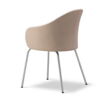 Gomo Armchair fåtölj tube base - Blazer CUZ47 Fairfield-rostfritt stål - Fredericia Furniture