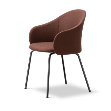 Gomo Armchair fåtölj tube base - Blazer CUZ4D Dunalk-black - Fredericia Furniture