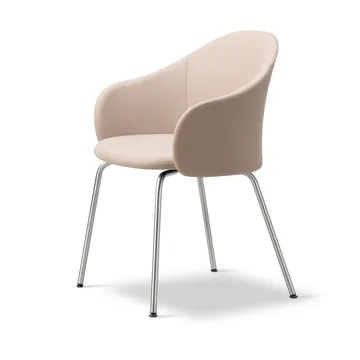 Gomo Armchair karmstol tube base - Blazer CUZ47 Fairfield-rostfritt stål - Fredericia Furniture