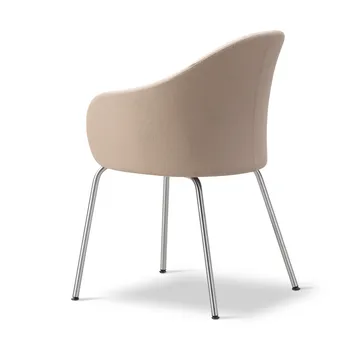 Gomo Armchair karmstol tube base - Blazer CUZ47 Fairfield-rostfritt stål - Fredericia Furniture