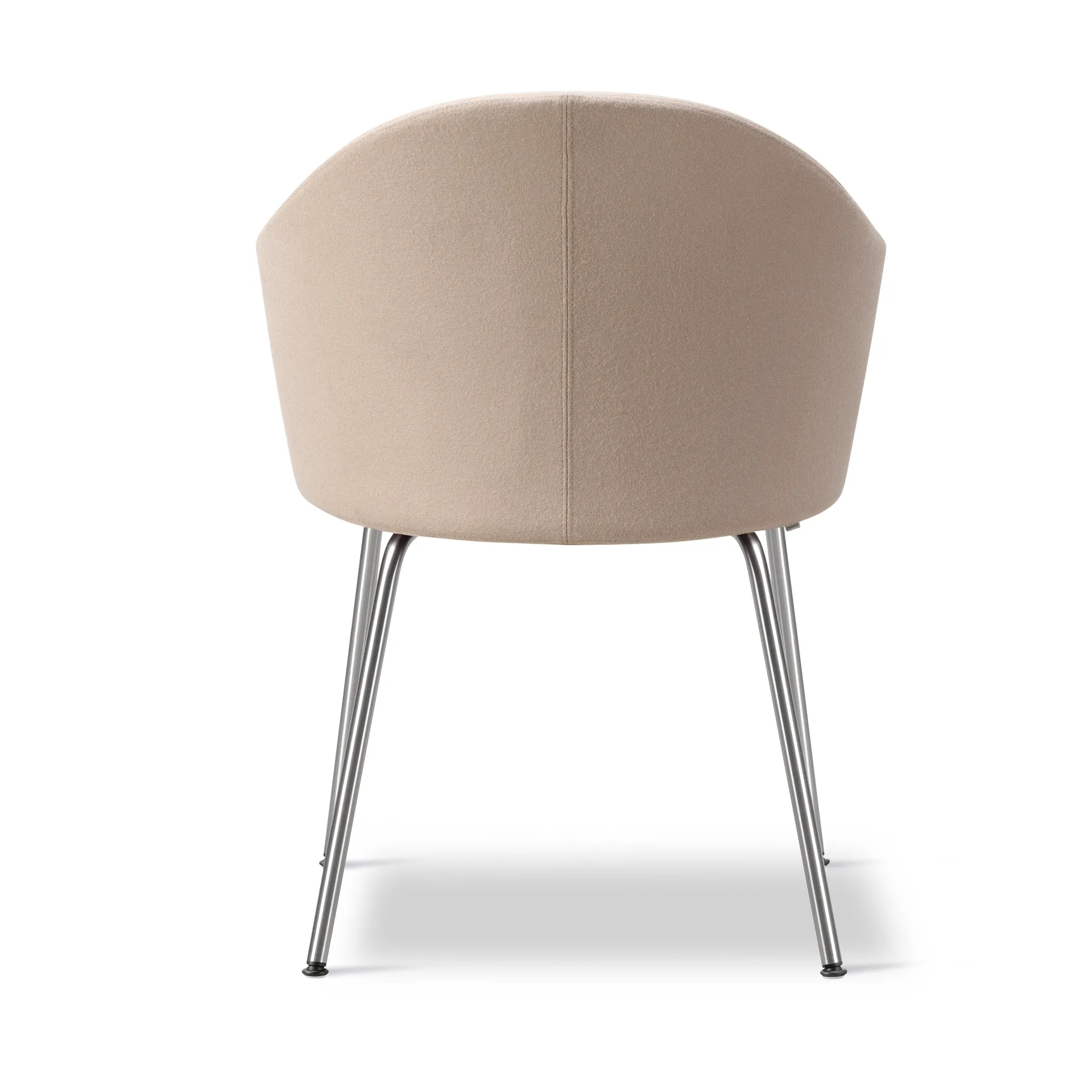 Gomo Armchair karmstol tube base, Blazer CUZ47 Fairfield-rostfritt stål Fredericia Furniture