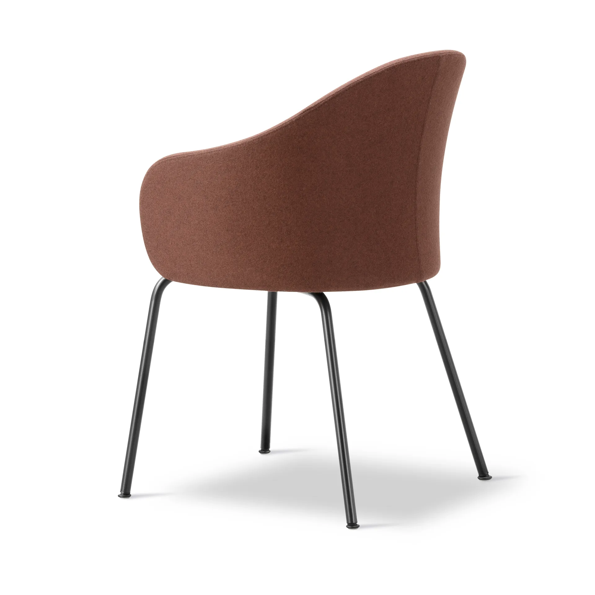 Gomo Armchair karmstol tube base, Blazer CUZ4D Dunalk-black Fredericia Furniture