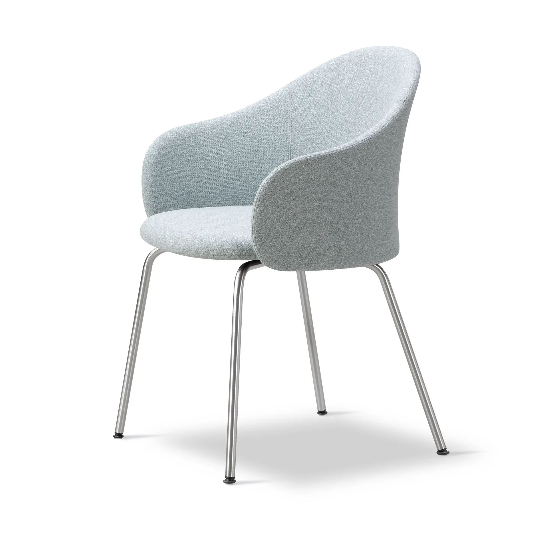 Gomo Armchair karmstol tube base, Mylla 811-rostfritt stål Fredericia Furniture