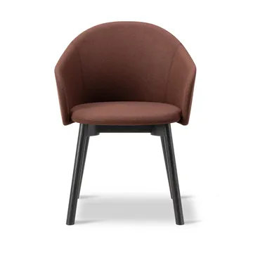 Gomo Armchair karmstol wood base - Blazer CUZ4D Dunalk-svartlackerad ek - Fredericia Furniture