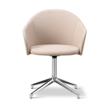 Gomo Armchair kontorsstol swivel base 4-star - Blazer CUZ47 Fairfield-polerad aluminium - Fredericia Furniture