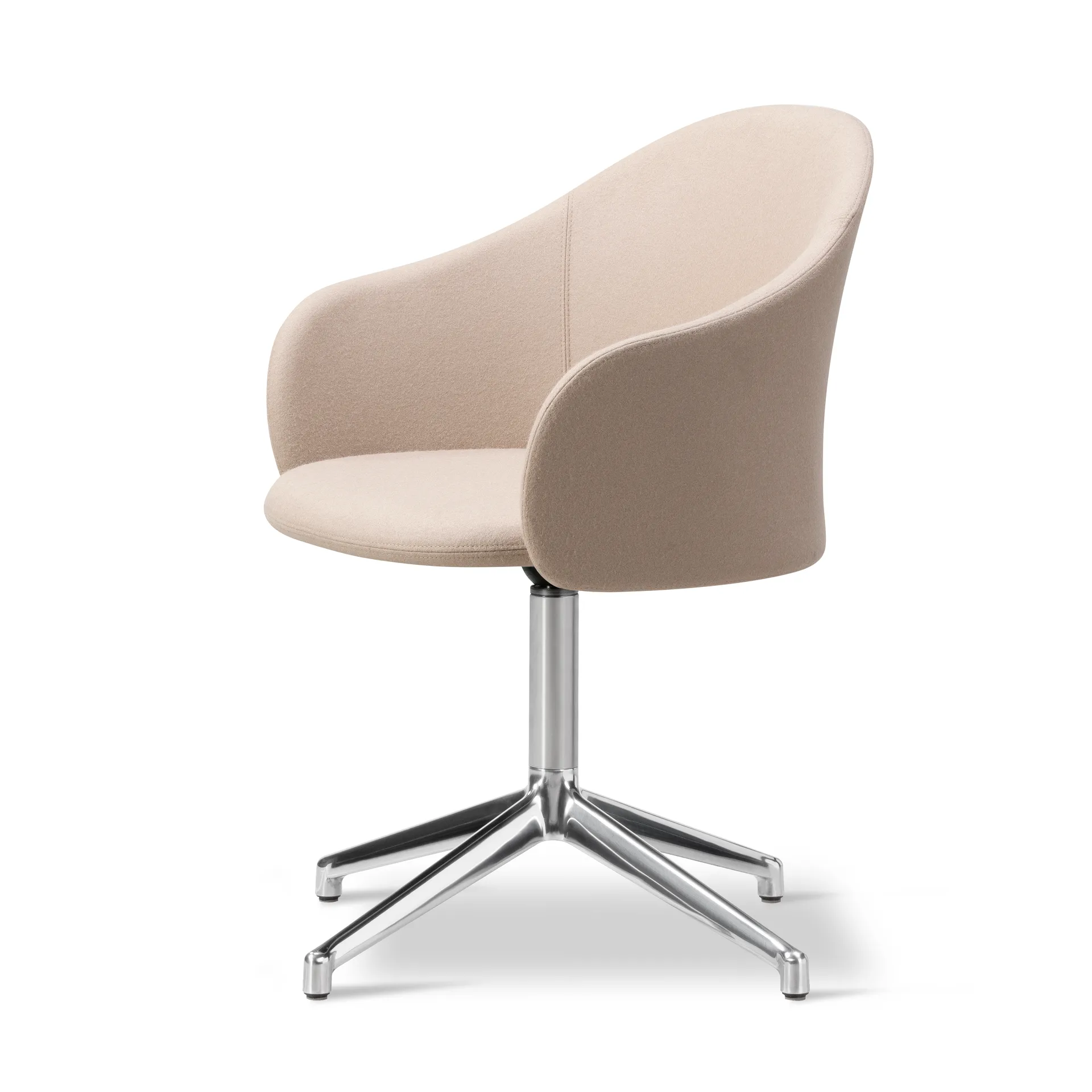 Gomo Armchair kontorsstol swivel base 4-star, Blazer CUZ47 Fairfield-polerad aluminium Fredericia Furniture