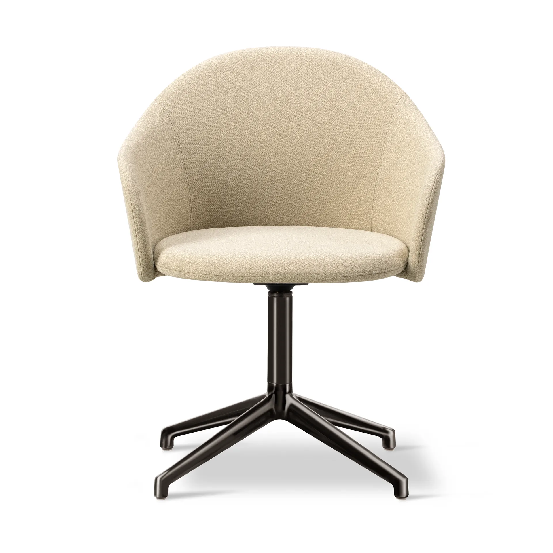 Gomo Armchair kontorsstol swivel base 4-star, Mylla 221-flint Fredericia Furniture