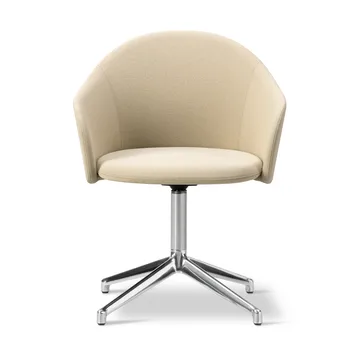 Gomo Armchair kontorsstol swivel base 4-star - Mylla 811-polerad aluminium - Fredericia Furniture